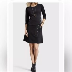 CAbi Black A-Line Knee-Length Skirt for Work